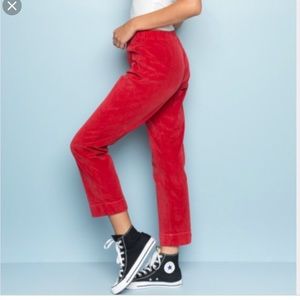 Brandy Melville corduroy red pants